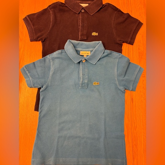 Lacoste Other - 2 Kids Lacoste Blue short sleeved Polo Shirts - age 6